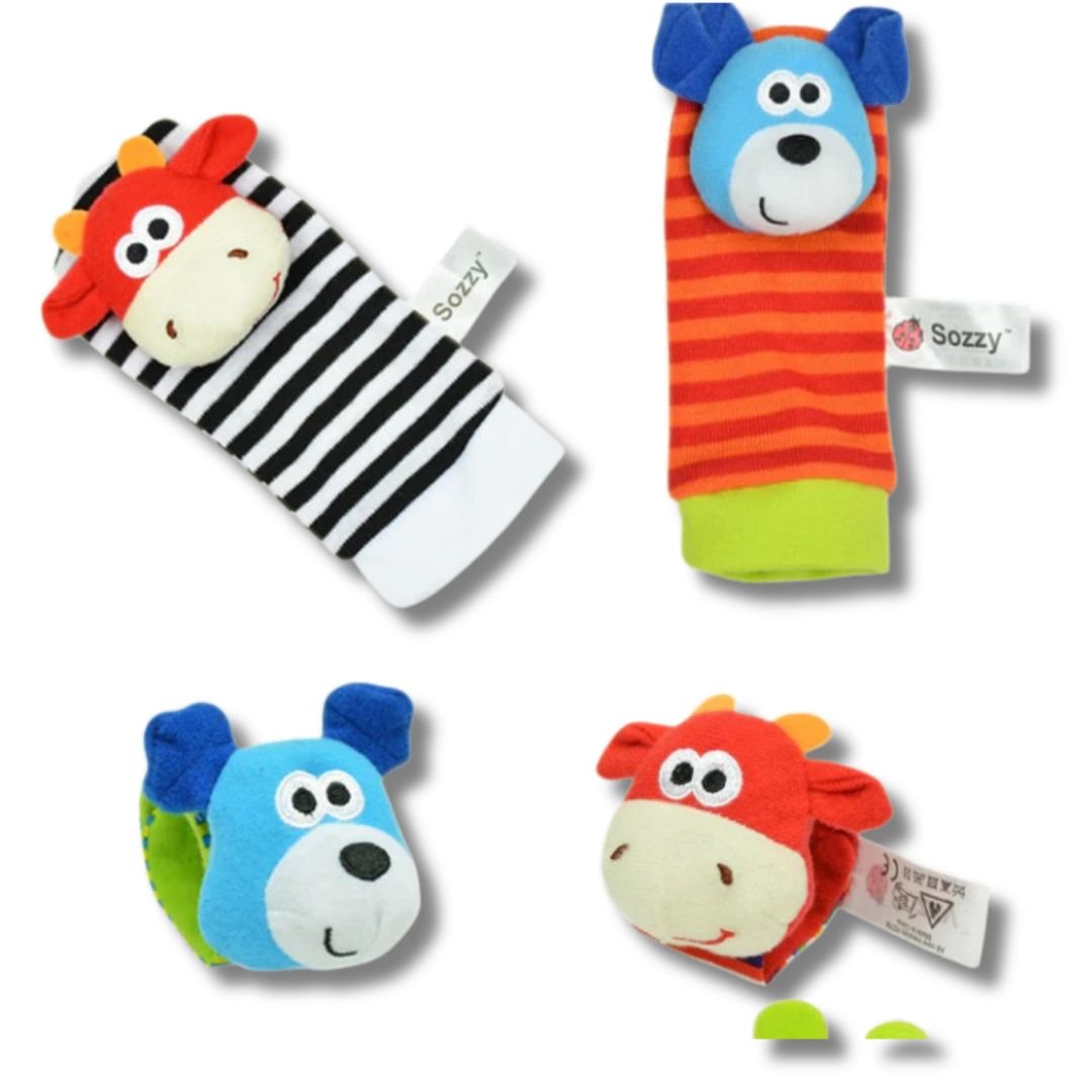 Set Sonagli Neonato Calzini e Bracciali da Polso Cute - Auterre