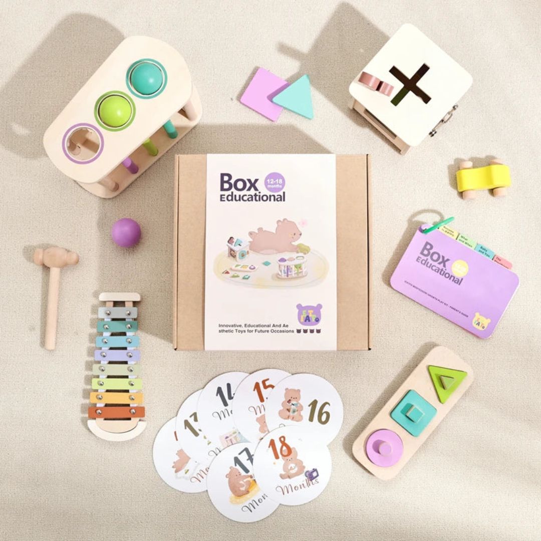 Box Giochi Montessori 12 - 18 Mesi Viola - Auterre