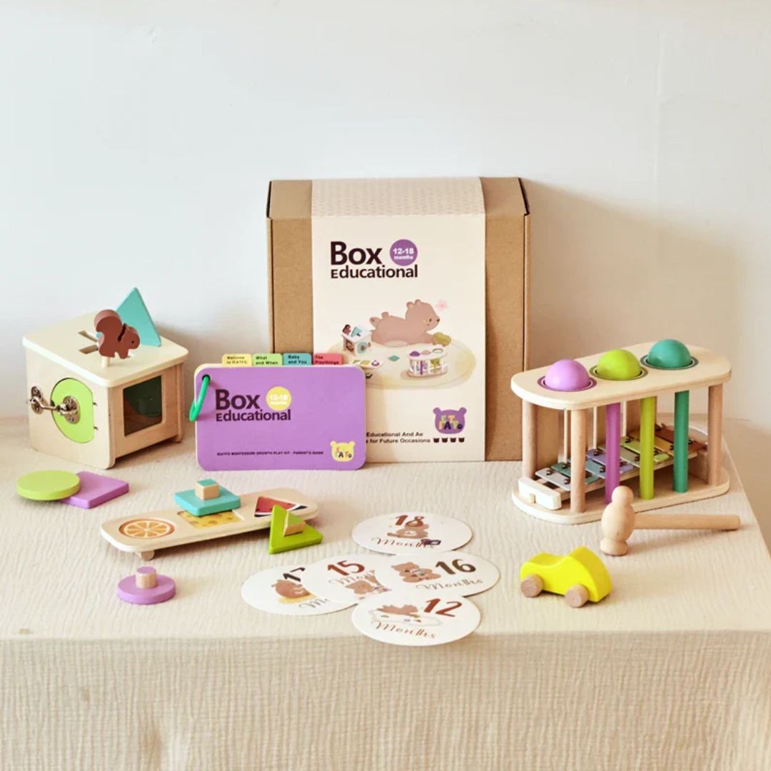 Box Giochi Montessori 12 - 18 Mesi Viola - Auterre