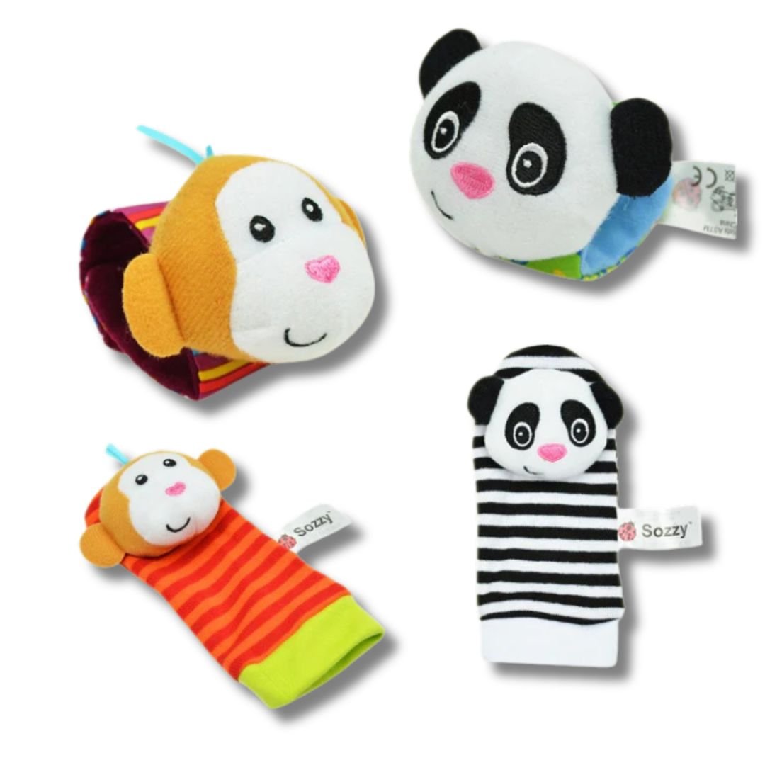 Set Sonagli Neonato Calzini e Bracciali da Polso Cute - Auterre