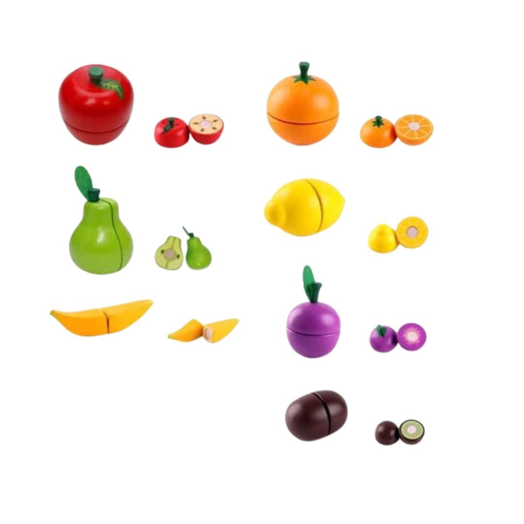 Gioco di taglio di frutta e verdura in legno - Auterre