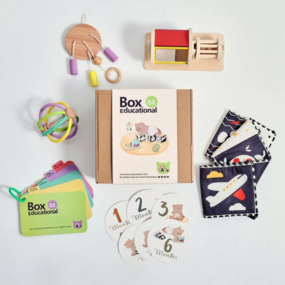 Box Giochi Montessori 0 - 12 Mesi Blu - Auterre